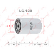 Фильтр масляный LYNXauto, арт. LC-120