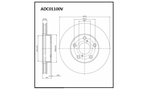 Диск тормозной | перед Allied Nippon, арт. ADC01100V