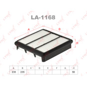 Фильтр воздушный LYNXauto, арт. LA-1168