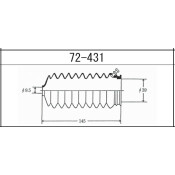 Пыльник рулевой рейки Maruichi, арт. 72-431