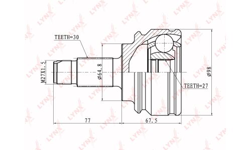ШРУС LYNXauto, внешний, арт. CO-1400