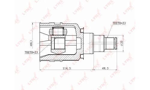 ШРУС LYNXauto, внутренний, арт. CI-7502