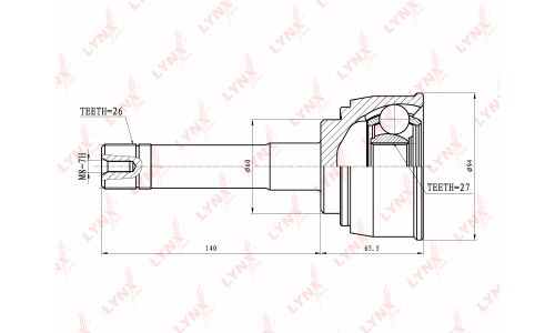 ШРУС LYNXauto, внешний, арт. CO-7533