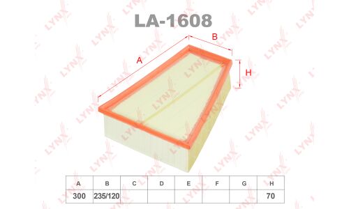 Фильтр воздушный LYNXauto, арт. LA-1608