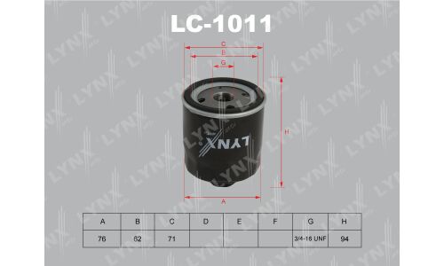 Фильтр масляный LYNXauto, арт. LC-1011