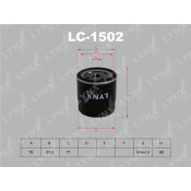Фильтр масляный LYNXauto, арт. LC-1502