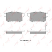 Колодки тормозные дисковые LYNXauto задние, комплект на ось (4 шт), арт. BD-3402