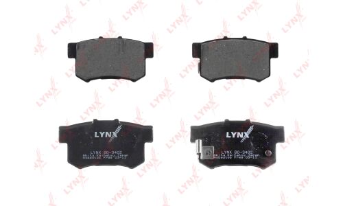 Колодки тормозные дисковые LYNXauto задние, комплект на ось (4 шт), арт. BD-3402