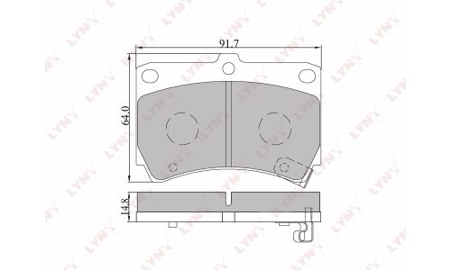Колодки тормозные дисковые LYNXauto передние, комплект на ось (4 шт), арт. BD-5105