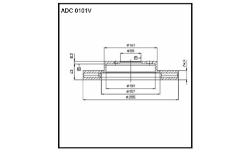 Диск тормозной Allies Nippon, передний, арт. ADC0101V