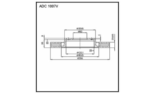 Диск тормозной Allies Nippon, передний, арт. ADC1007V