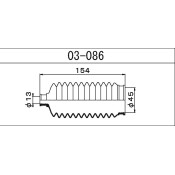 Пыльник рулевой рейки Maruichi, арт. 03-086