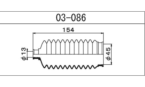 Пыльник рулевой рейки Maruichi, арт. 03-086