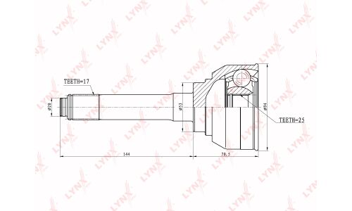 ШРУС LYNXauto, внешний, арт. CO-3801