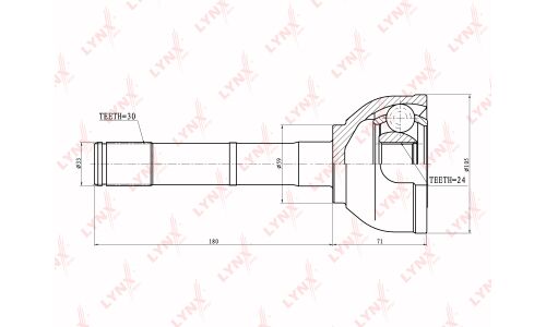 ШРУС LYNXauto, внешний, арт. CO-7529