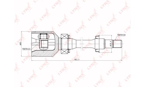ШРУС LYNXauto, внутренний, арт. CI-7500