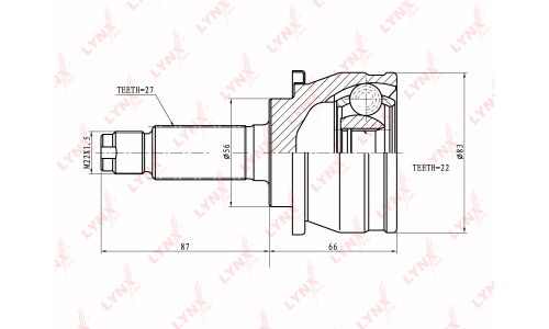 ШРУС LYNXauto, внешний, арт. CO-7106