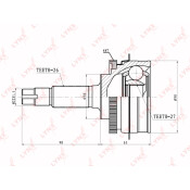 ШРУС LYNXauto, внешний, арт. CO-7523A