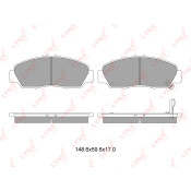 Колодки тормозные дисковые LYNXauto, комплект на ось (4 шт), арт. BD-3411