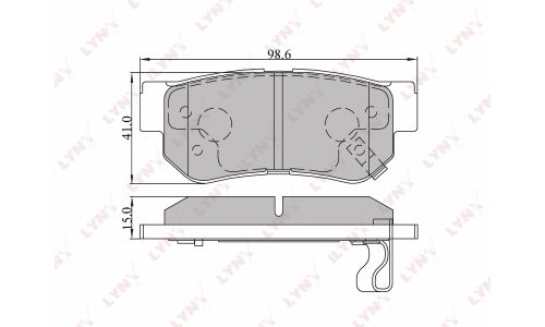 Колодки тормозные дисковые LYNXauto, комплект на ось (4 шт), арт. BD-3605