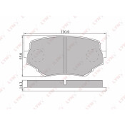Колодки тормозные дисковые LYNXauto, комплект на ось (4 шт), арт. BD-5102