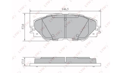 Колодки тормозные дисковые LYNXauto передние, комплект на ось (4 шт), арт. BD-7572