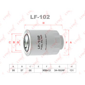 Фильтр топливный LYNXauto, арт. LF-102