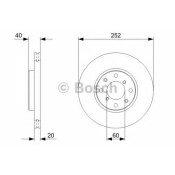 Диск тормозной | перед Bosch, арт. 0 986 479 308