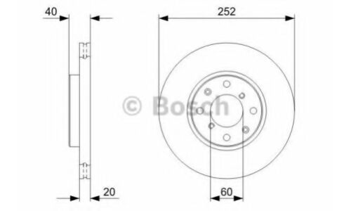 Диск тормозной | перед Bosch, арт. 0 986 479 308
