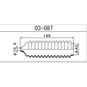 Пыльник рулевой рейки Maruichi, арт. 03087