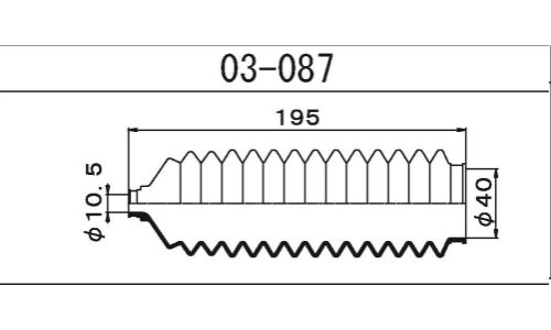 Пыльник рулевой рейки Maruichi, арт. 03087