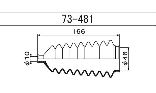 Пыльник рулевой рейки Maruichi, арт. 73-481