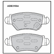 Колодки тормозные дисковые Allied Nippon, задние, комплект на ось (4 шт), арт. ADB31504