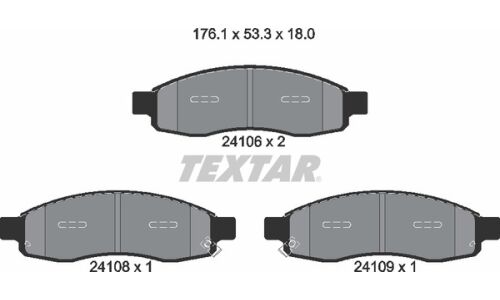Колодки тормозные Textar дисковые, арт. 2410601
