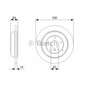 Диск тормозной | зад Bosch, арт. 0 986 479 330