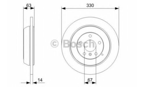 Диск тормозной | зад Bosch, арт. 0 986 479 330