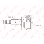 ШРУС LYNXauto, передний, наружный, арт. CO-5109