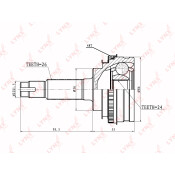 ШРУС LYNXauto, внешний, арт. CO-7509A