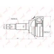 ШРУС LYNXauto, внешний, арт. CO-7513