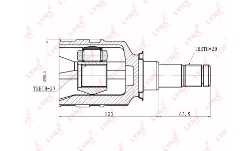 ШРУС LYNXauto, внутренний, арт. CI-7501