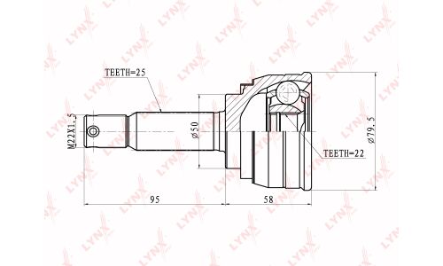 ШРУС LYNXauto, внешний, арт. CO-3603