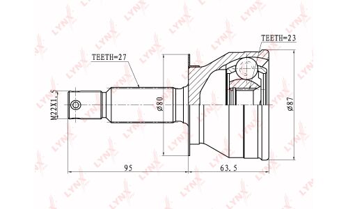 ШРУС LYNXauto, внешний, арт. CO-4401
