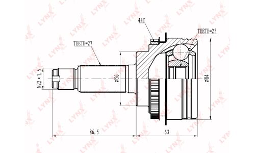 ШРУС LYNXauto, внешний, арт. CO-6900A