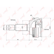 ШРУС LYNXauto, внешний, арт. CO-7517A