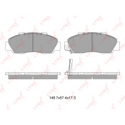 Колодки тормозные дисковые LYNXauto передние, комплект на ось (4 шт), арт. BD-3405