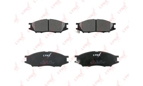 Колодки тормозные дисковые LYNXauto передние, комплект на ось (4 шт), арт. BD-3409