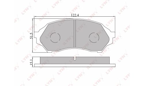 Колодки тормозные дисковые LYNXauto передние, комплект на ось (4 шт), арт. BD-5103