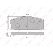 Колодки тормозные дисковые LYNXauto задние, комплект на ось (4 шт), арт. BD-5104