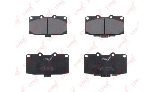 Колодки тормозные дисковые LYNXauto передние, комплект на ось (4 шт), арт. BD-7107