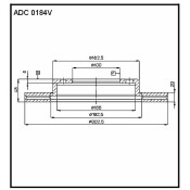 Диск тормозной Allies Nippon, передний, арт. ADC0184V